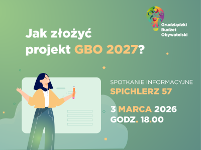 Baner z informacją o spotkaniu - data, miejsce, godzina