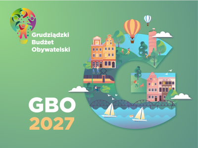 Baner z napisem Grudziądzki Budżet Obywatelski 2027