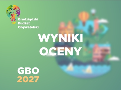 Baner z napisem "wyniki oceny"