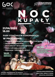 ciemne tlo, napisy i postacie