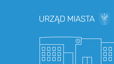 Grafika ozdobna z napisem urząd miasta