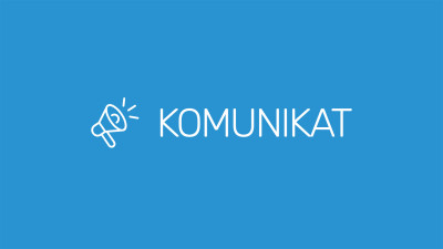 Grafika ozdobna z napisem komunikat