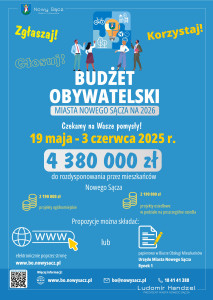 plakat promujący nab&oacute;r projekt&oacute;w do budżetu obywatelskiego