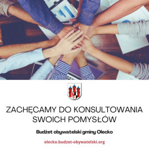 Grafika z treścią: Zachęcamy do konsultowania swoich pomysłów 