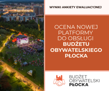 Grafika z napisem "Wyniki ankiety ewaluacyjnej"