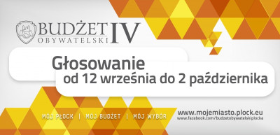 grafika informacyjna o głosowaniu na projekty w Budzecie Obywatelskim Płocka