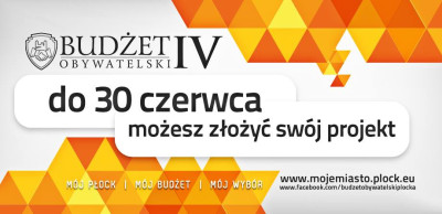 grafika informacyjna o starcie 4. edycji Budżetu Obywatelskiego Płocka