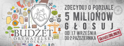 grafika informacyjna o głosowaniu na projekty w Budzecie Obywatelskim Płocka