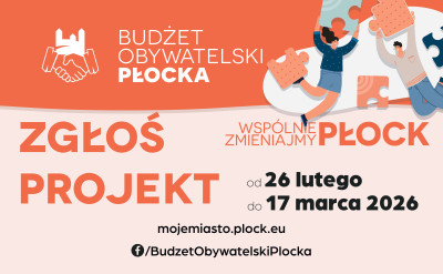 grafika promocyjna nowej edycji Budzetu Obywatelskiego Płocka