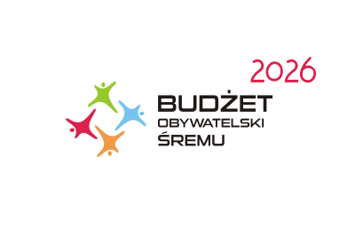 Obrazek zawiera kolorowe logo Budżetu Obywatelskiego Śremu oraz rok 2026 jako data realizacji 